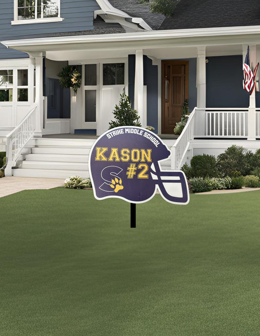 Strike Football Yard Sign