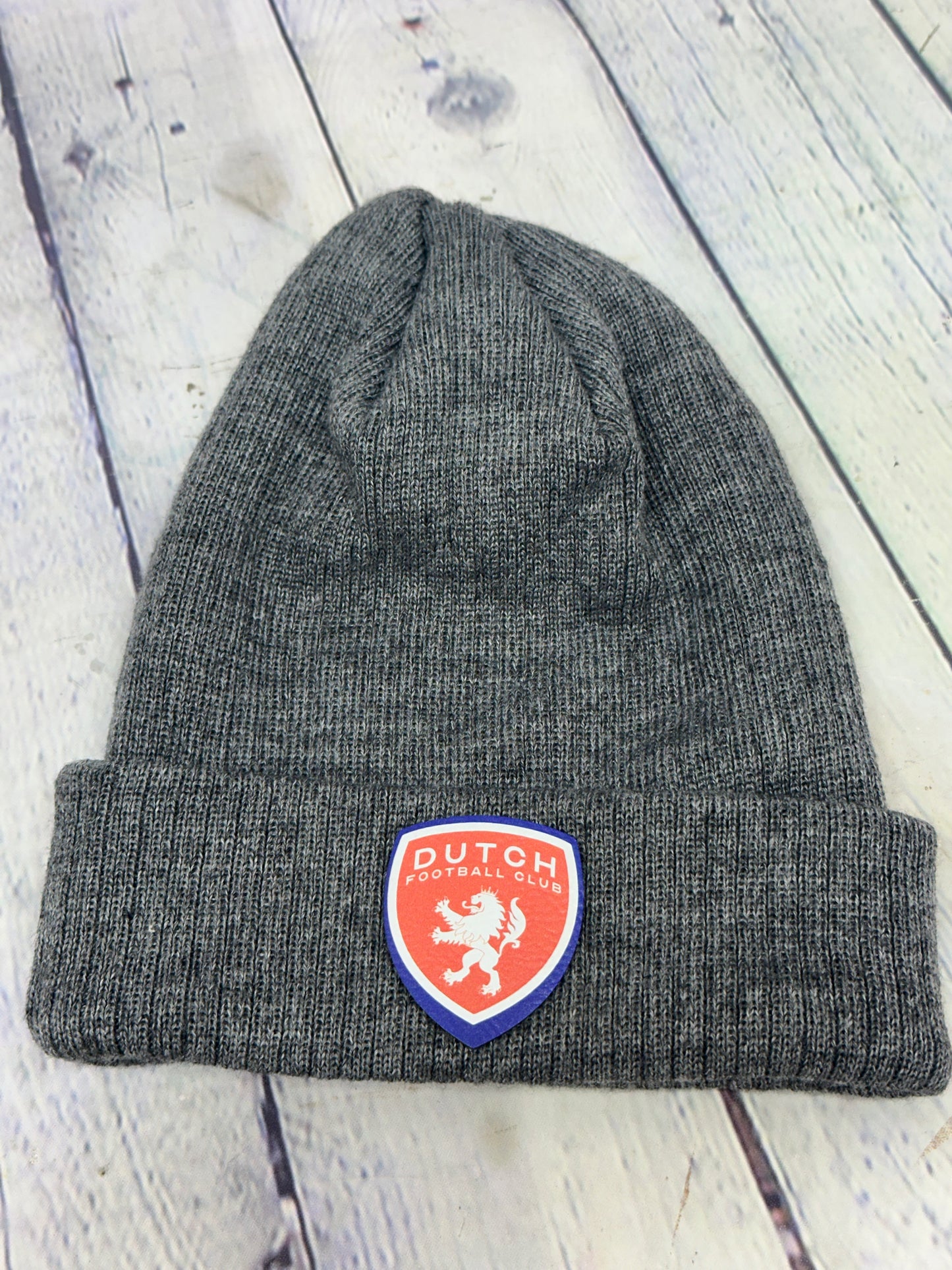 Dutch FC Beanie with Leatherette Patch