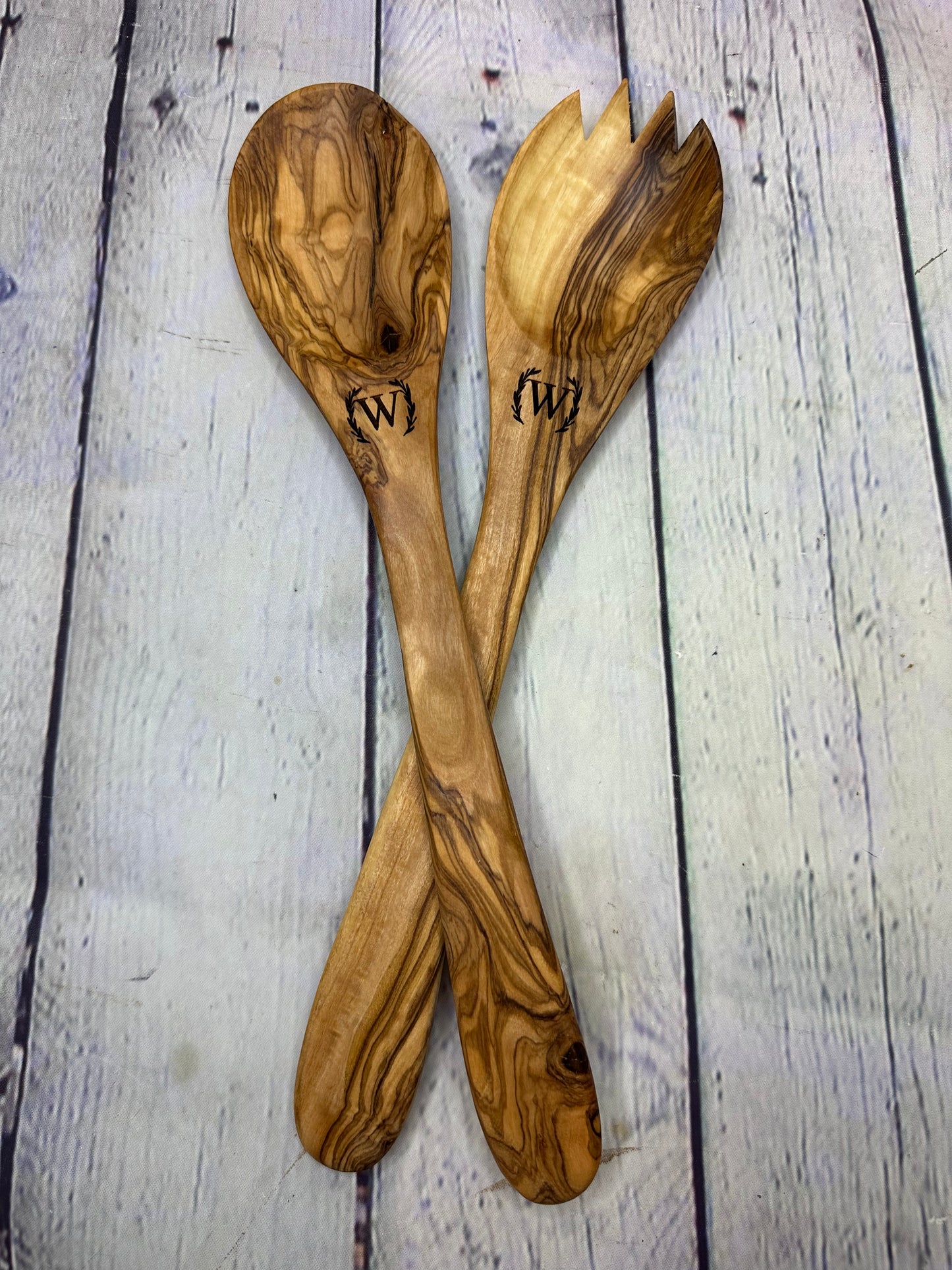 Olive Wood Salad Utensils