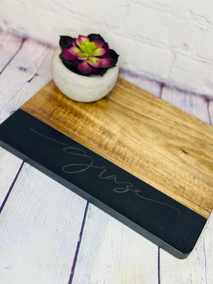 Acacia/Slate Serving Board