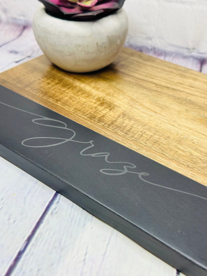 Acacia/Slate Serving Board