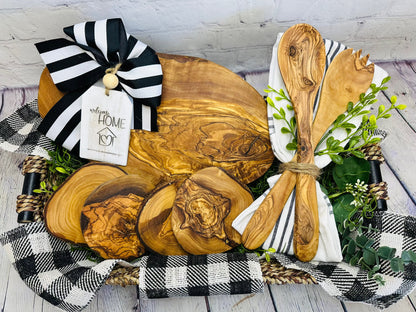 Client Appreciation Basket - Olive Wood