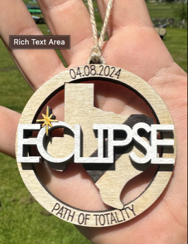 Path of Totality Solar Eclipse Ornament