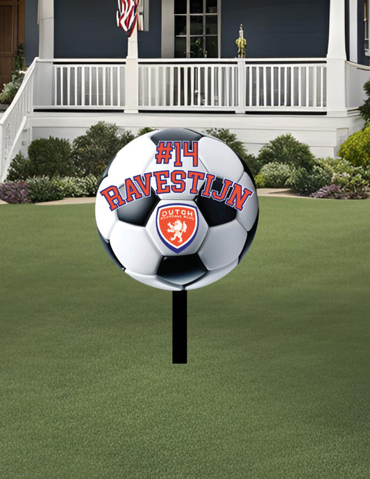 Dutch FC Soccer Ball Yard Sign